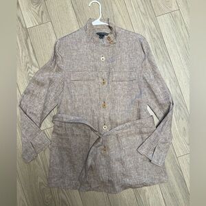 100% Linen Oversized Boxy Coastal Gramma Jacket